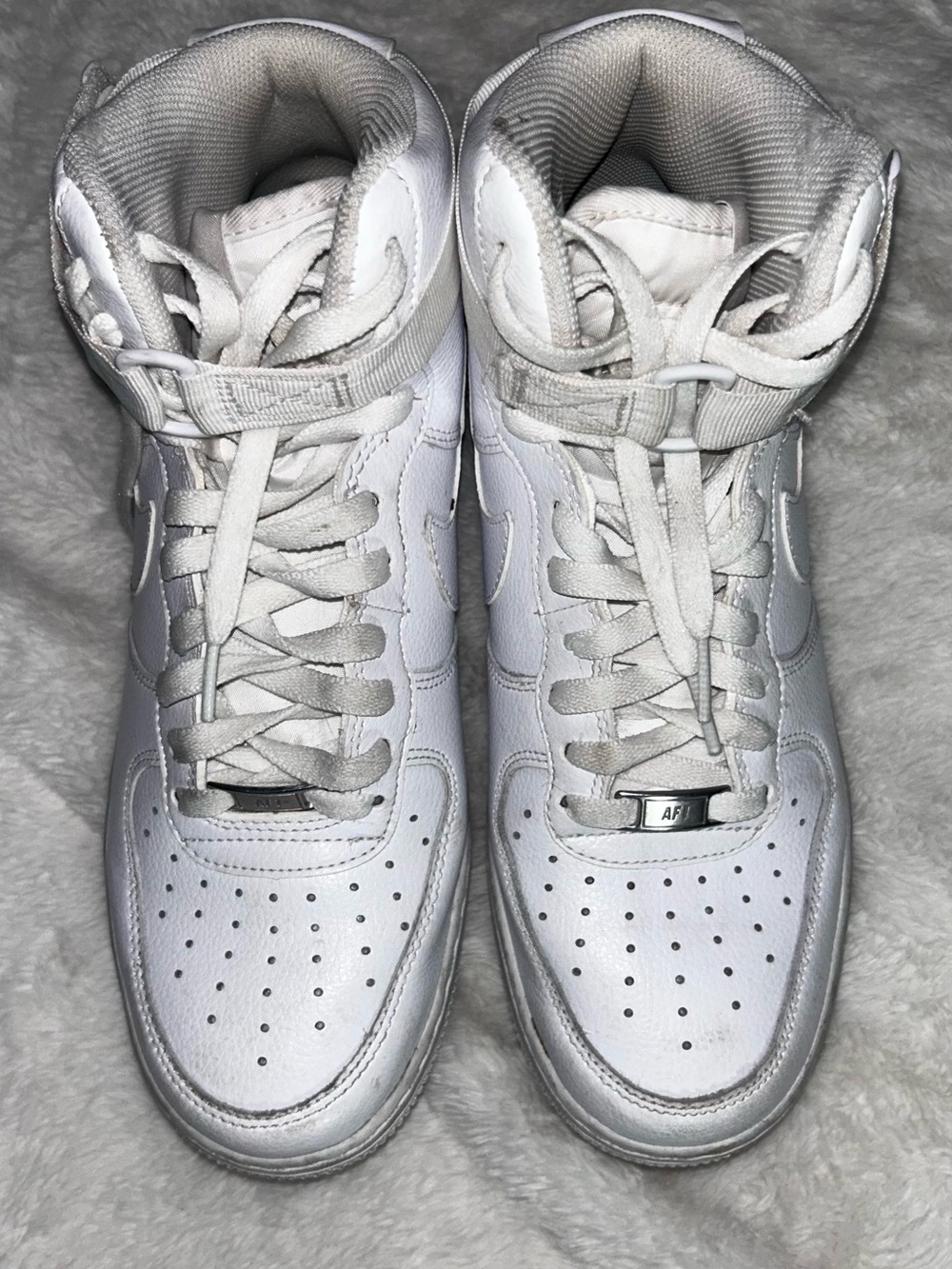 Women’s White High-Top Sneakers with Ankle Strap - Picture 3 of 9